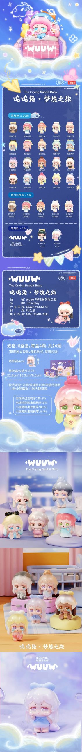 WUUW Bunny Dream Journey Series Mini Figures, Blind Box - Image 2