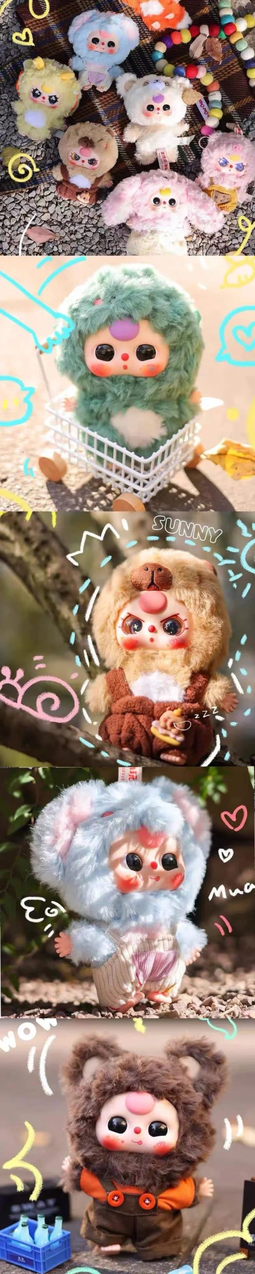 Baby Three V3 Mini Cute Series Plush Dolls, Blind Box - Image 2