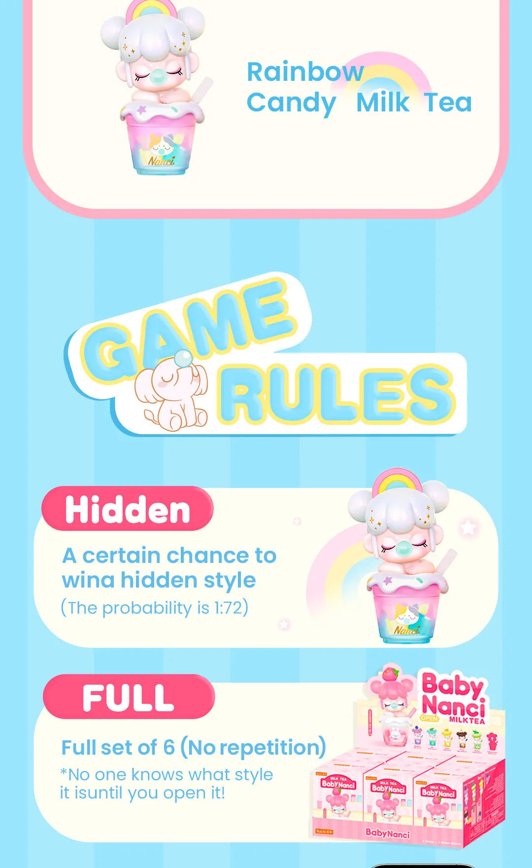 Rolife Baby Nanci Milk Tea Series Figures, Blind Box - Image 4