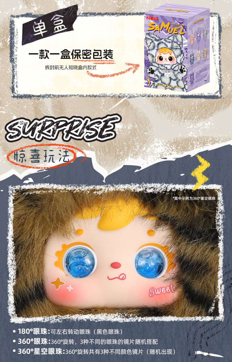 Samuel The Cool Moment of The Cats Series Plush Pendant Blind Box - Image 7