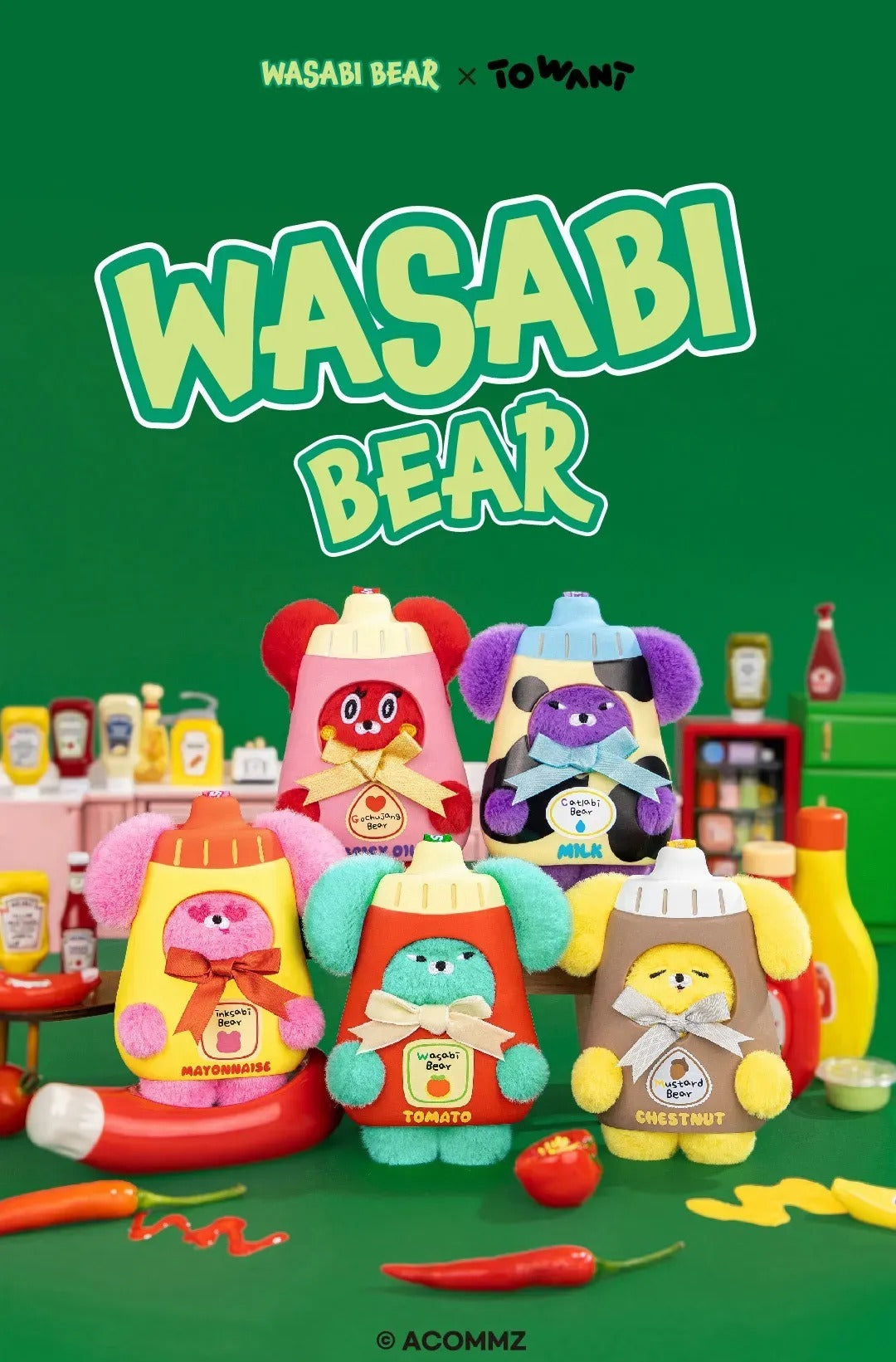 WASABI Bear Seasoning Jars Series Plush Blind Box - Image 2