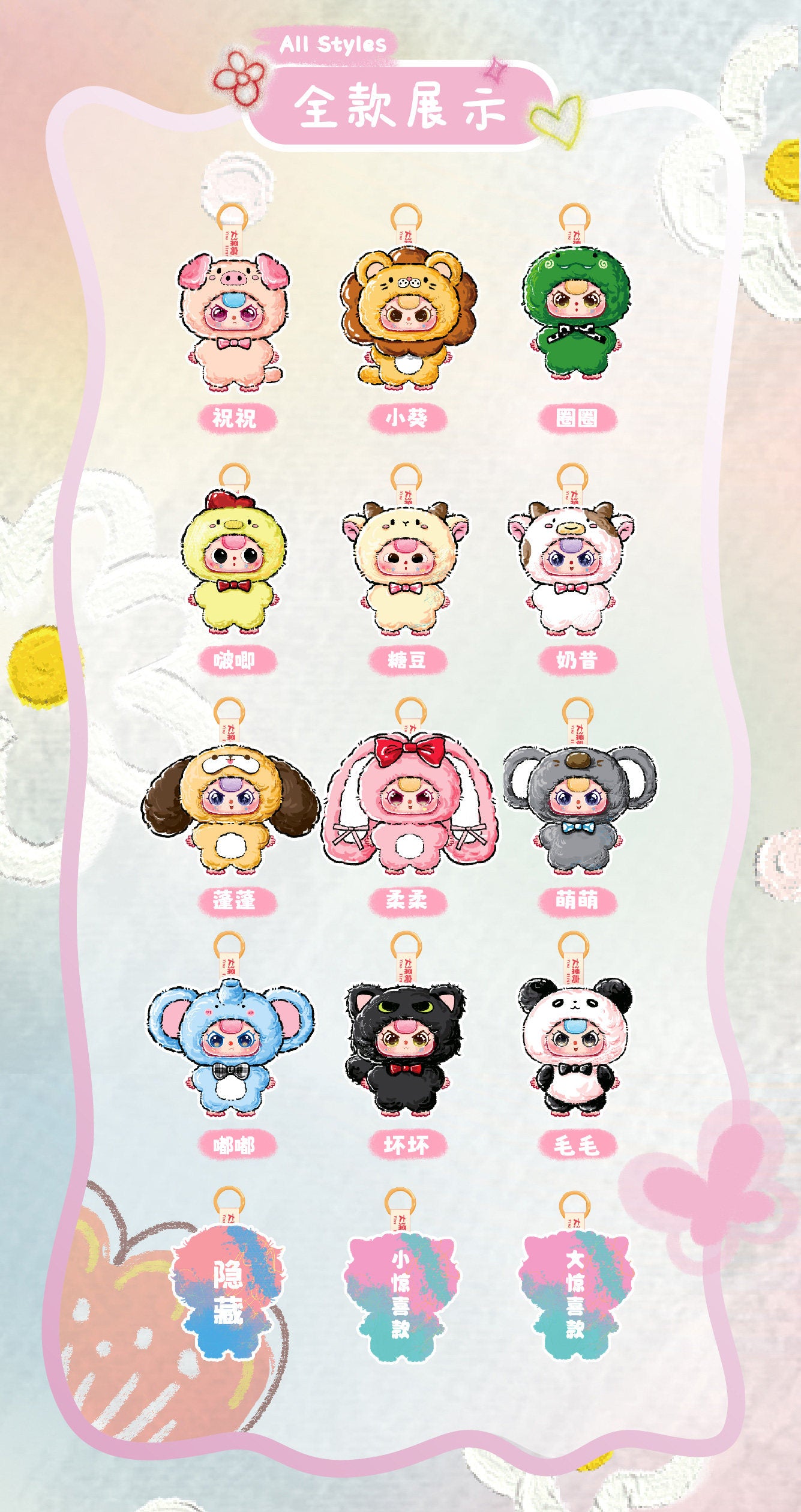 Baby Three Mini Animal World Series Plush Blind Box - Image 4