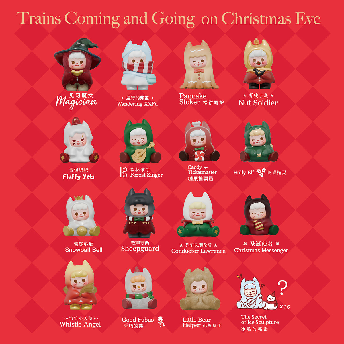 XXFU XiaoXiaoFu Christmas Train Series Mini Beans Figures Blind Box - Image 6