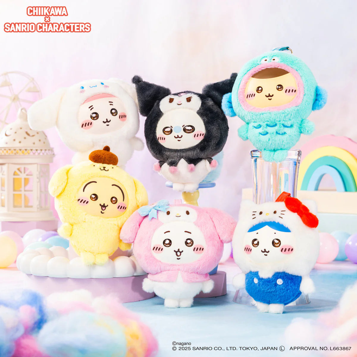 SANRI0 Characters Chiikawa Plush Keychain - Image 3
