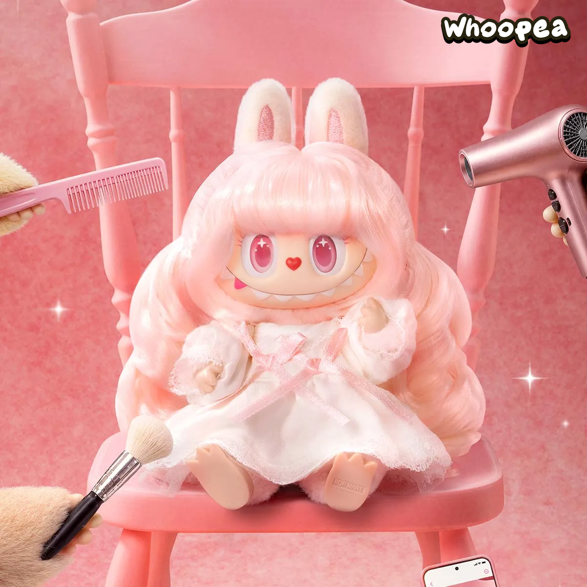 POP MART The Monsters Labubu Hair Salon Series Vinyl Plush Pendant Blind Box