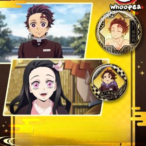Demon Slayer Engraved Button Series Badge Blind Box