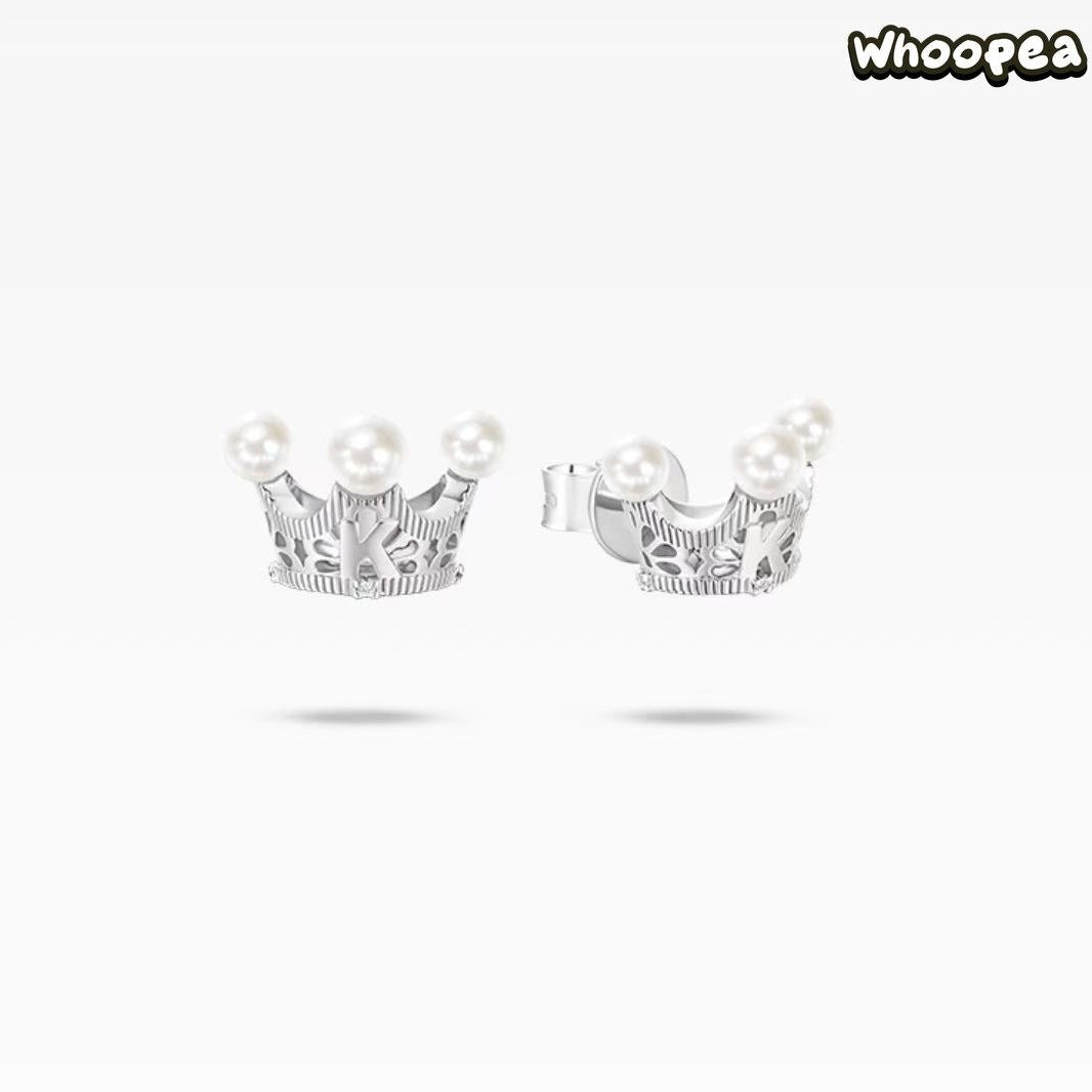 POPOP Jewelry ROYAL MOLLY YUEQI QI Series Crown Ear Studs