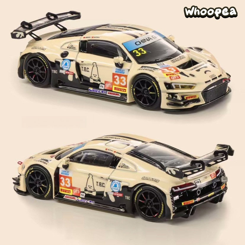 KILO WORKS 1:64 Audi R8 LMS GT3 EVO II #33 China GT T.B.C Cream White Diecast Model Car - Image 2