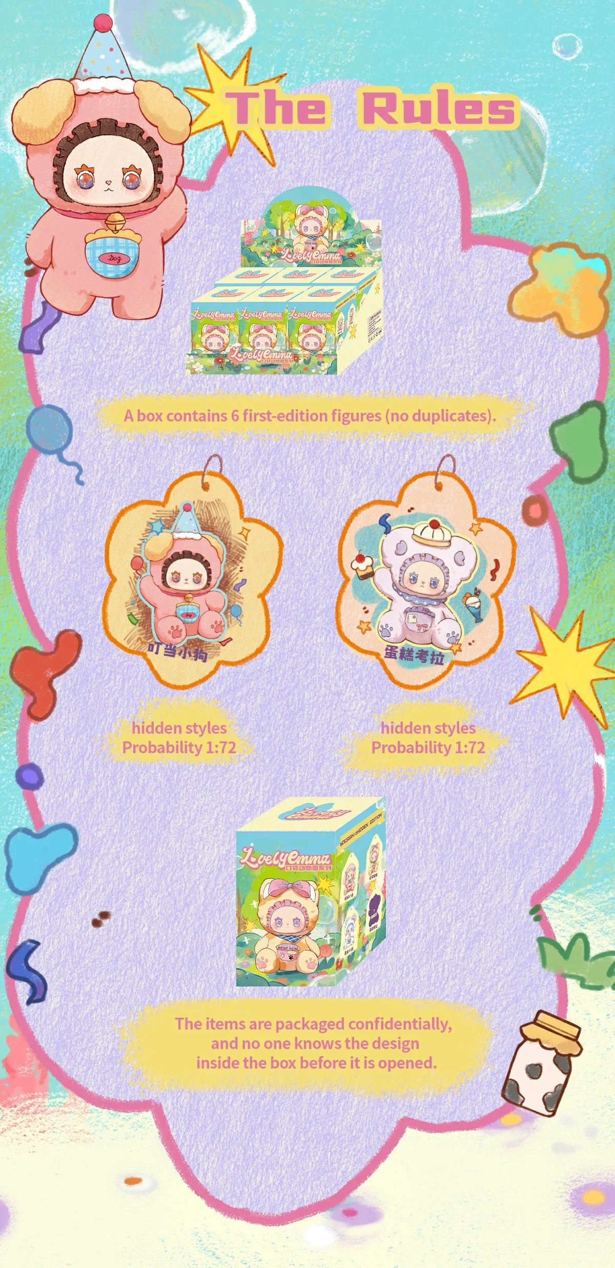 LOVELY EMMA Pocket Zoo Series Plush Dolls, Blind Box - Image 3