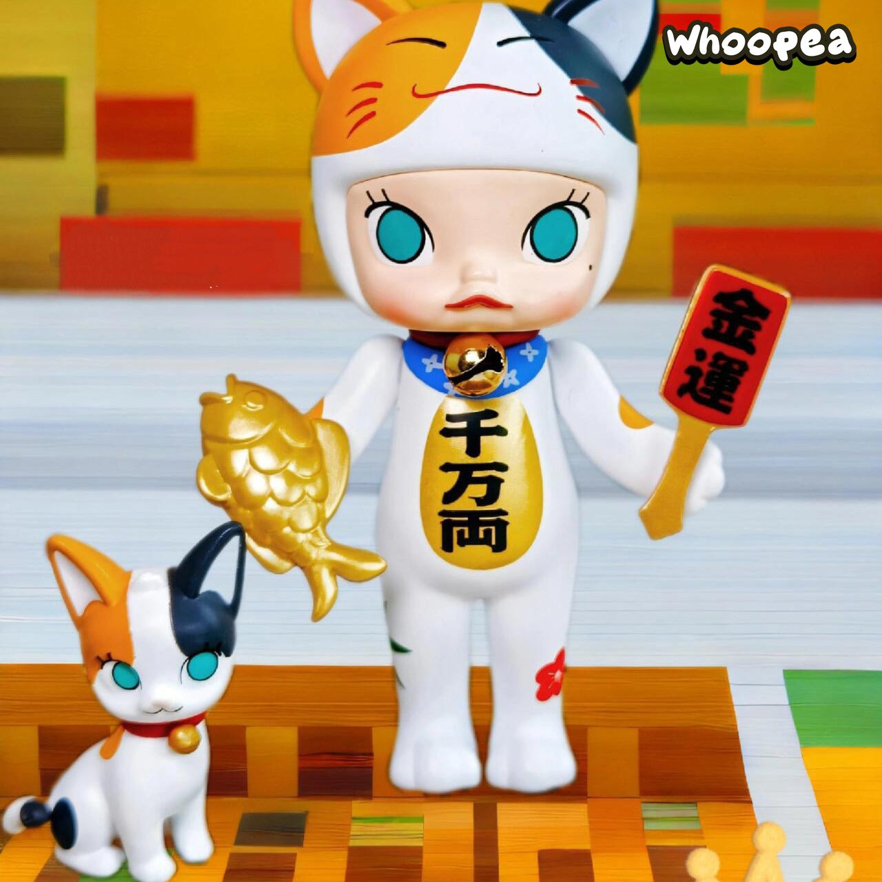 POP MART Molly Lucky Cat Figurine Hanging Card - Image 2