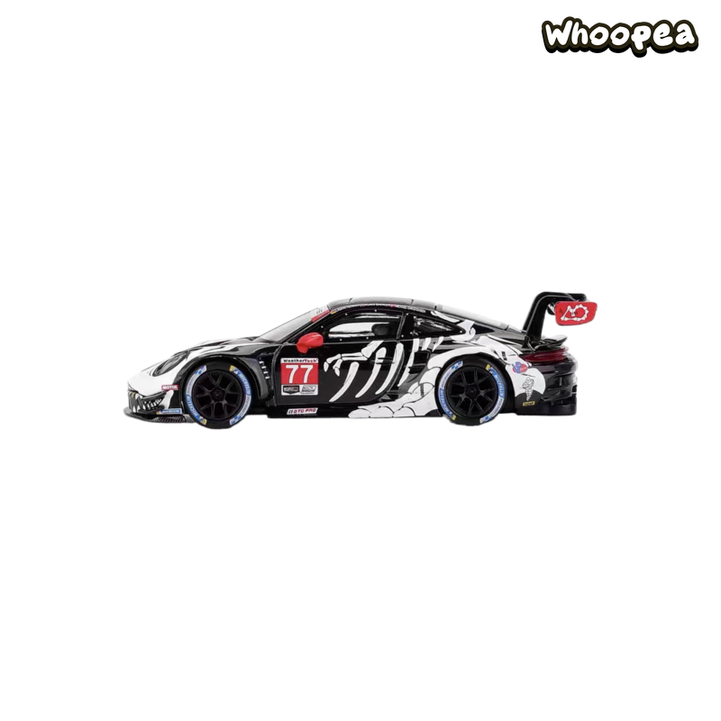MINI GT #1143 Porsche 911 GT3 R #77 AO Racing "Oreo" 2024 Le Mans 1/64 Diecast - Image 3