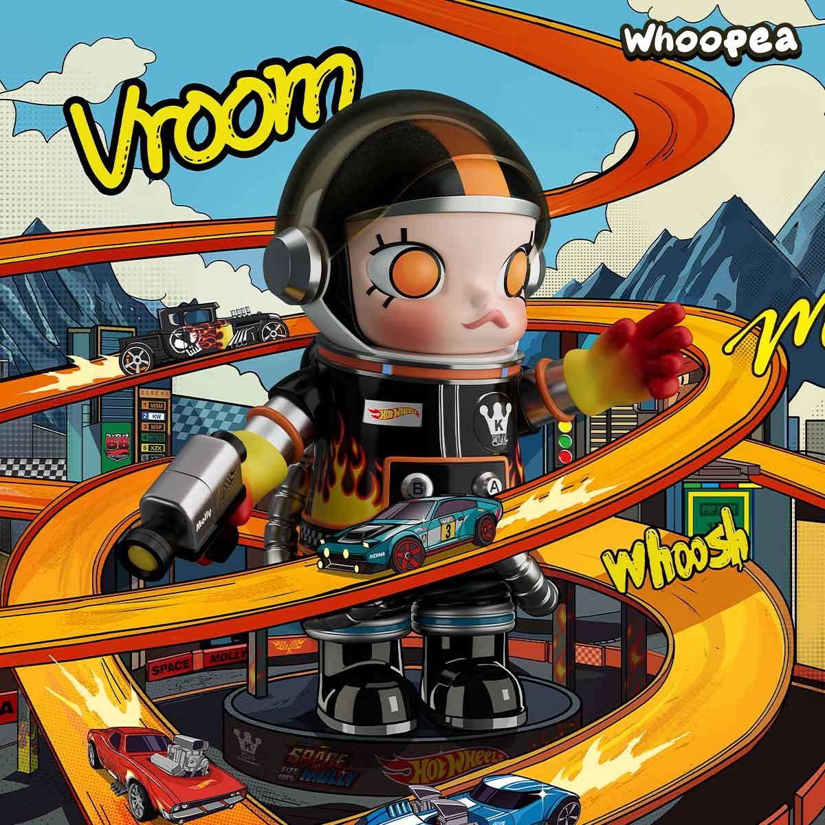 POP MART MEGA SPACE MOLLY 400% HOT WHEELS Series Figure - Image 4
