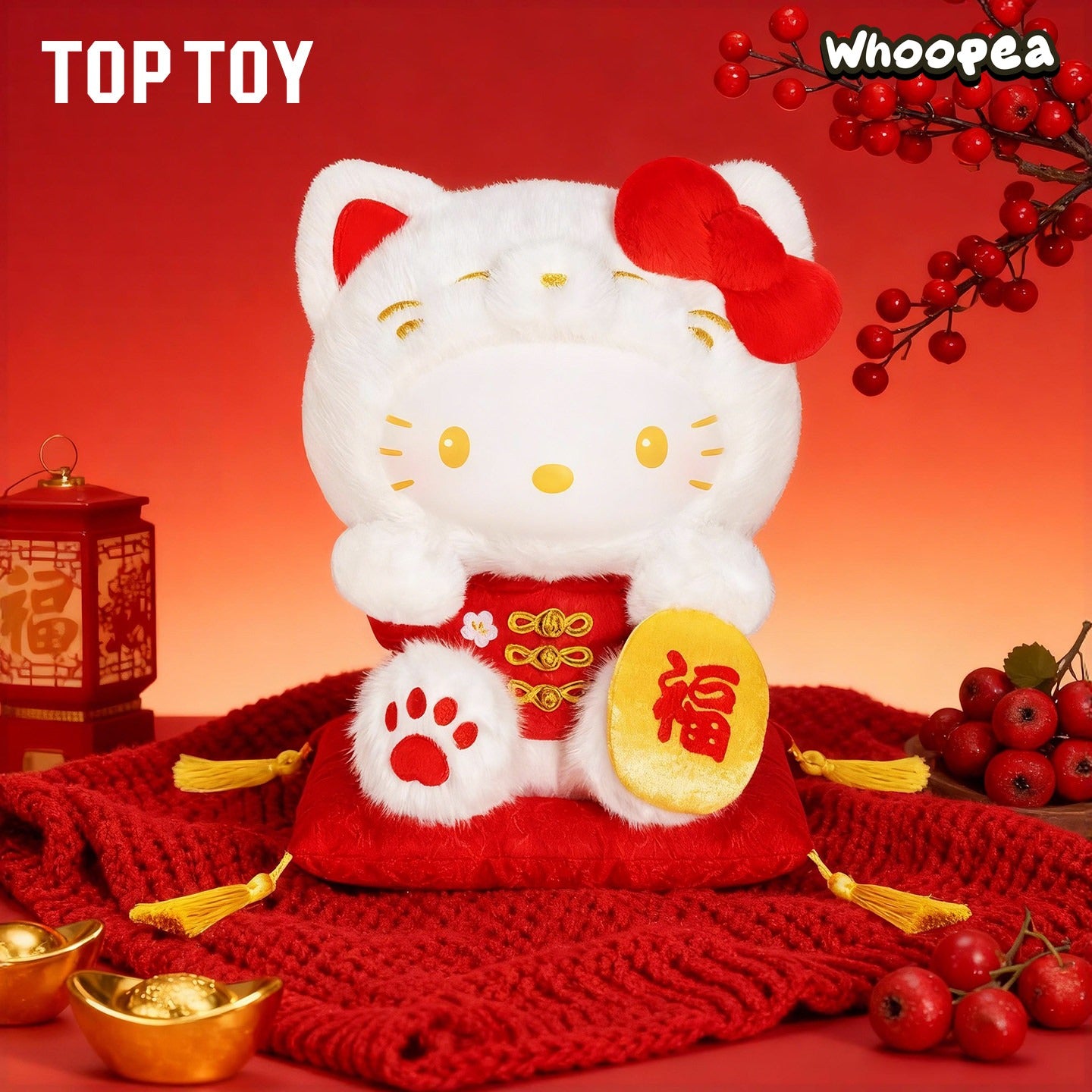 SANRI0 HK Lucky Cat Series Plush Doll - Image 4