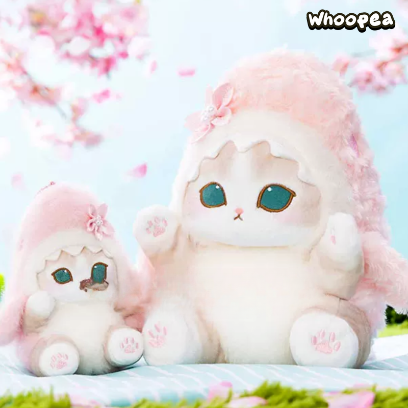 Mofusand Cherry Blossom Pink Series Plush Doll And Keychain