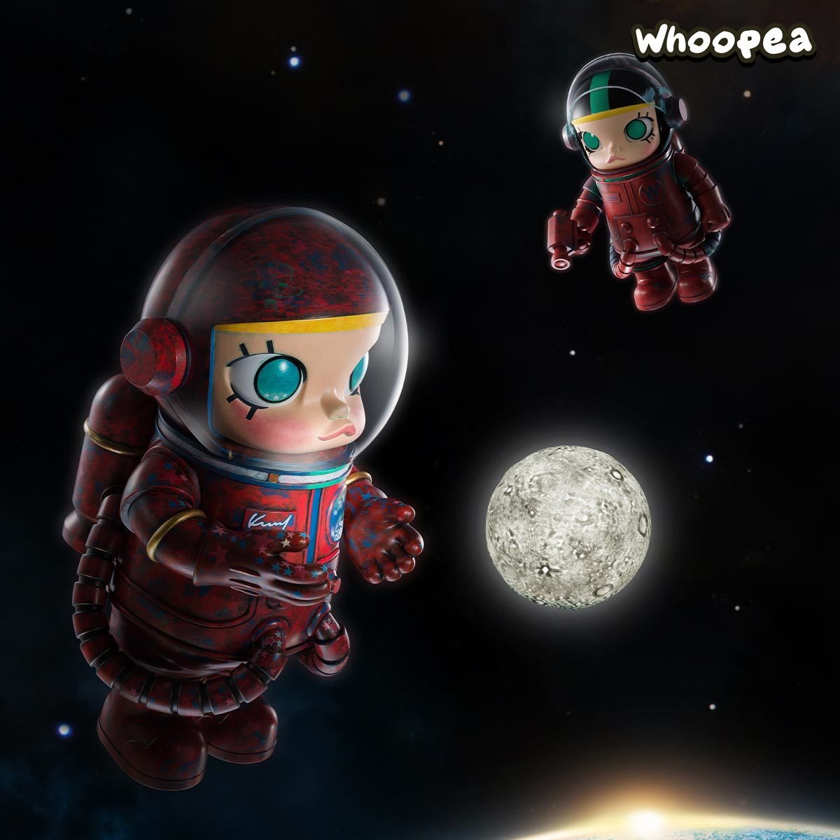 MEGA SPACE MOLLY 400% Hello Moon Figure - Image 3