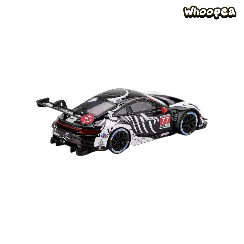 MINI GT #1143 Porsche 911 GT3 R #77 AO Racing "Oreo" 2024 Le Mans 1/64 Diecast - Image 2