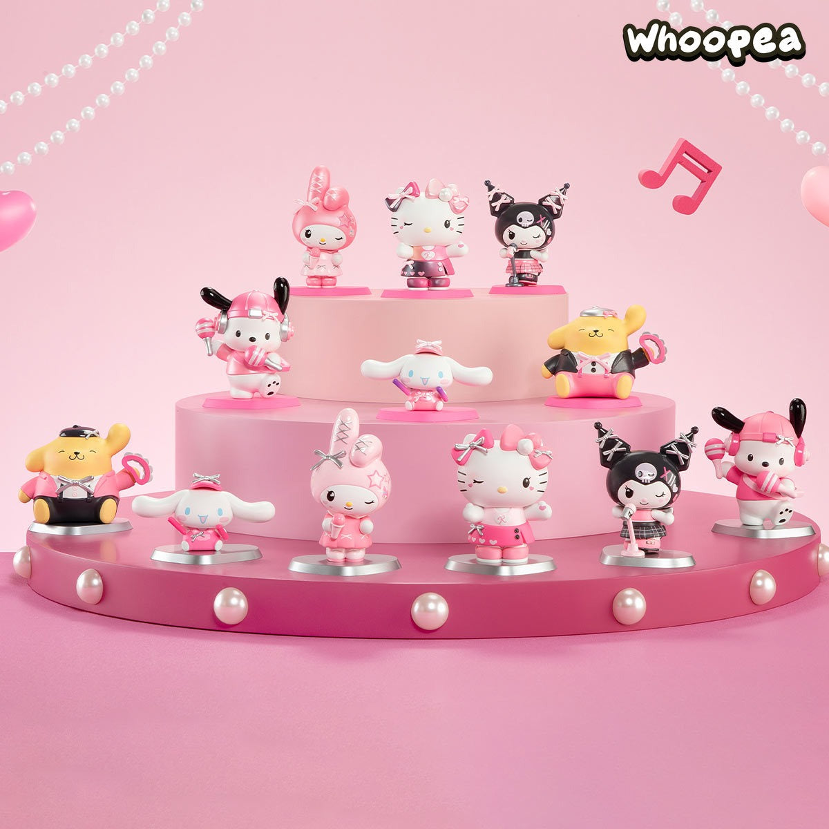 POP MART SANRI0 HK AND FRIENDS Pink Party Series Figures Blind Box
