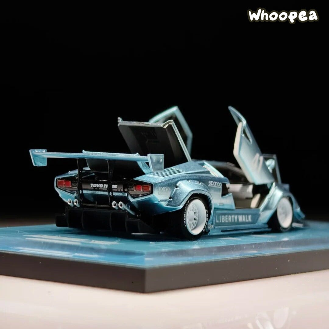 TopArt 1:64 LBWK Lamborghini Countach Widebody (TMCS 2026 Malaysia Event Exclusive - Ice Blue) - Image 4
