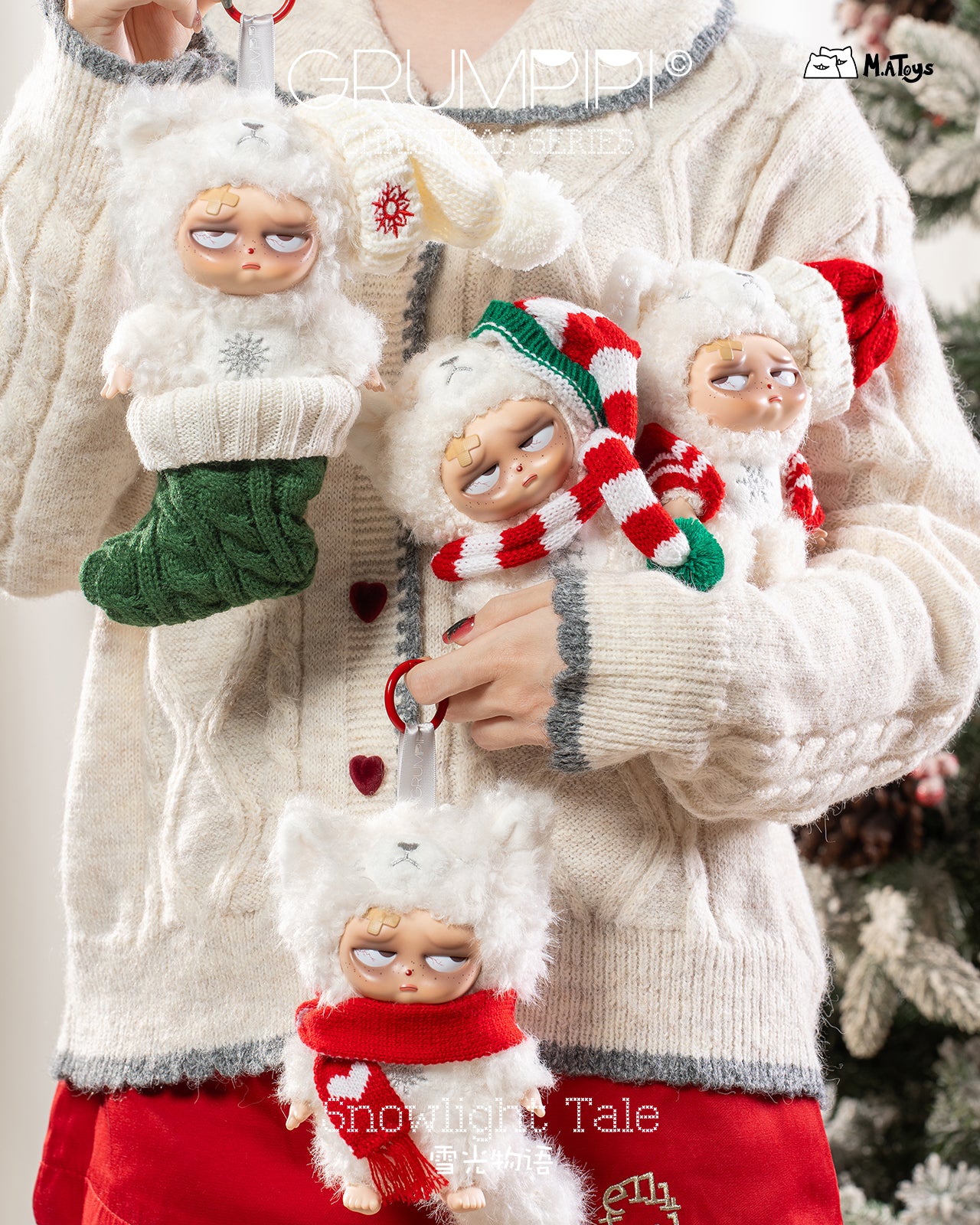 Sleepless Grumpipi Christmas Series Plush Dolls, Blind Box - Image 3
