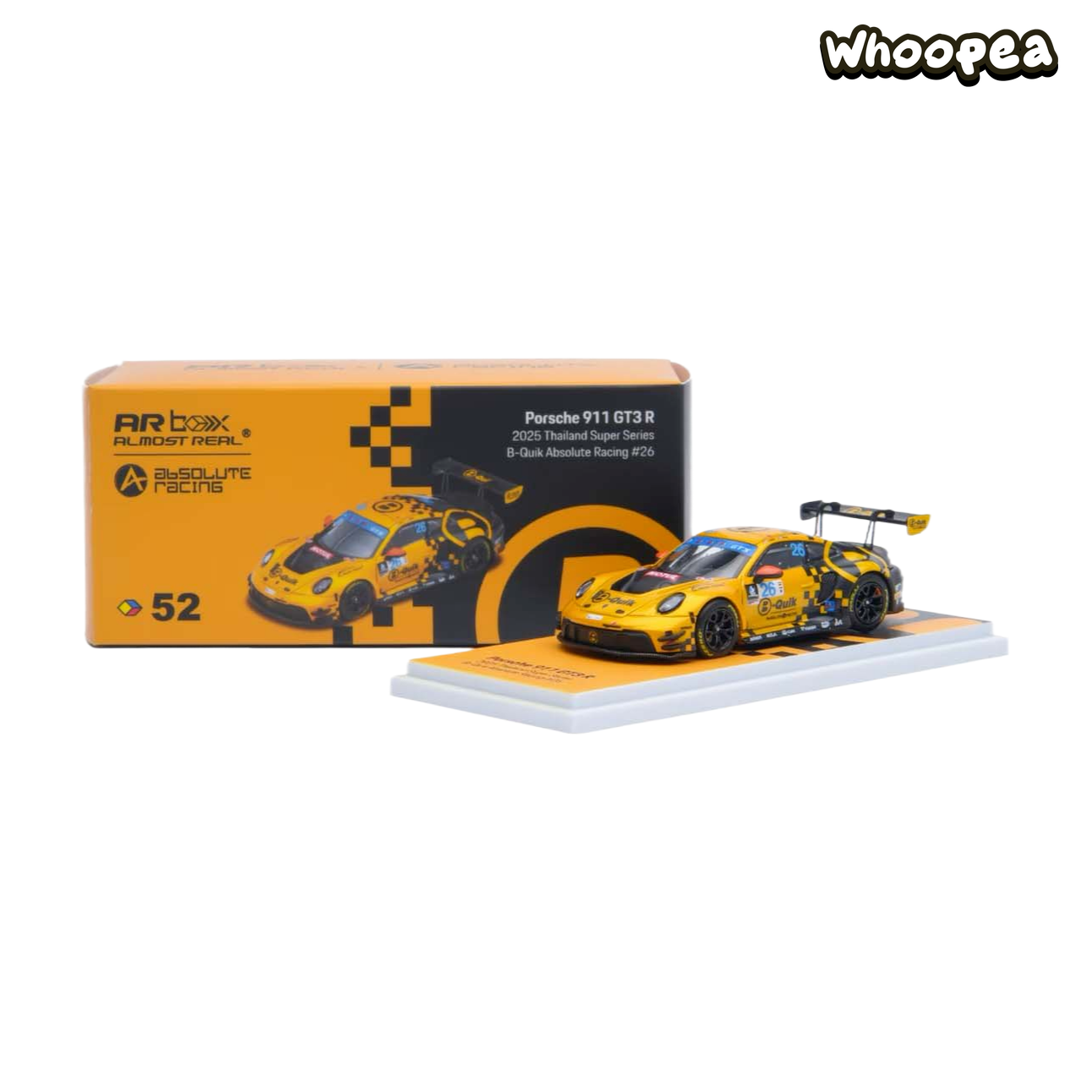 AR Box 1:64 Porsche 911 GT3 R #26 B-Quik Absolute Racing 2025 Thailand Super Series Diecast Model Car - Image 6