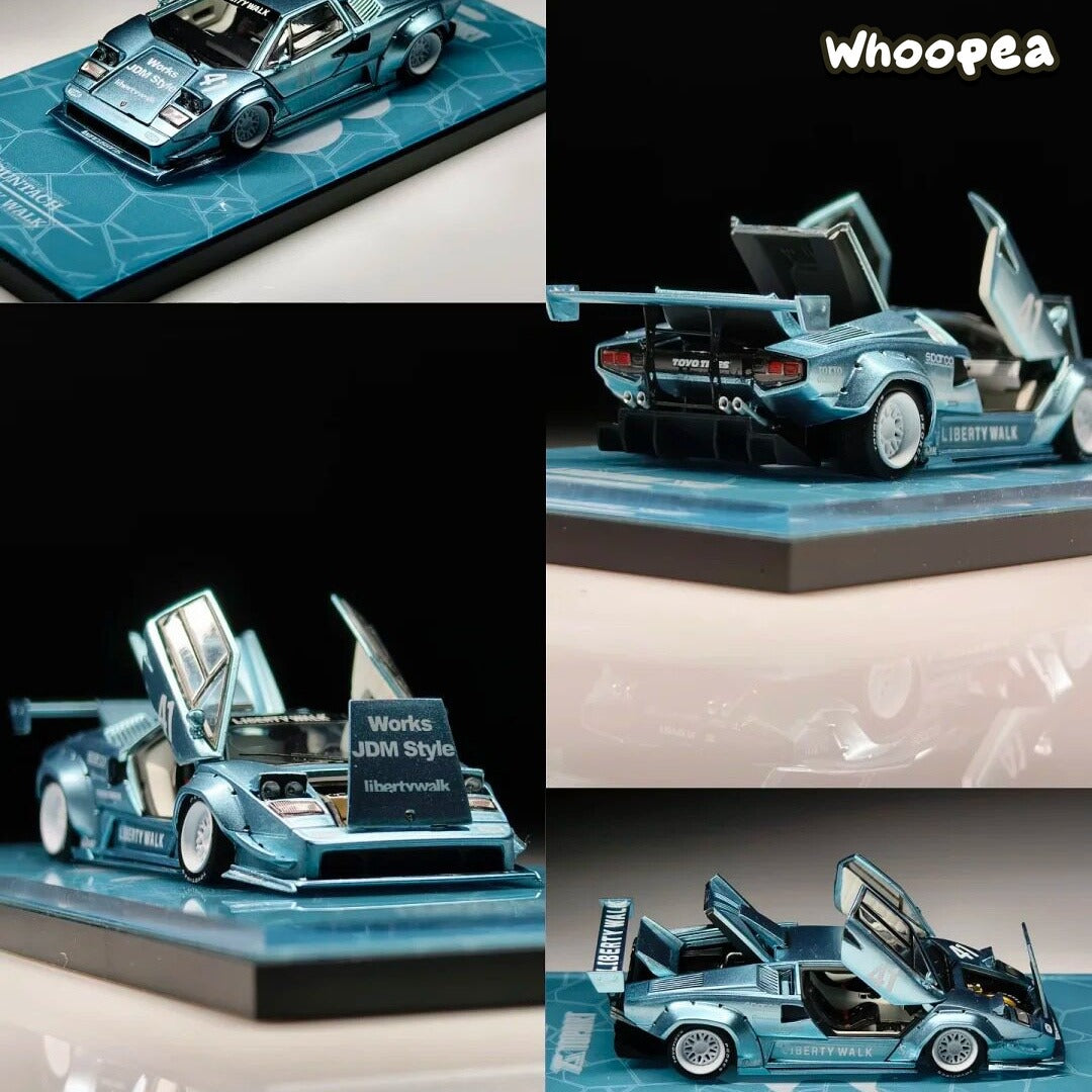 TopArt 1:64 LBWK Lamborghini Countach Widebody (TMCS 2026 Malaysia Event Exclusive - Ice Blue) - Image 5