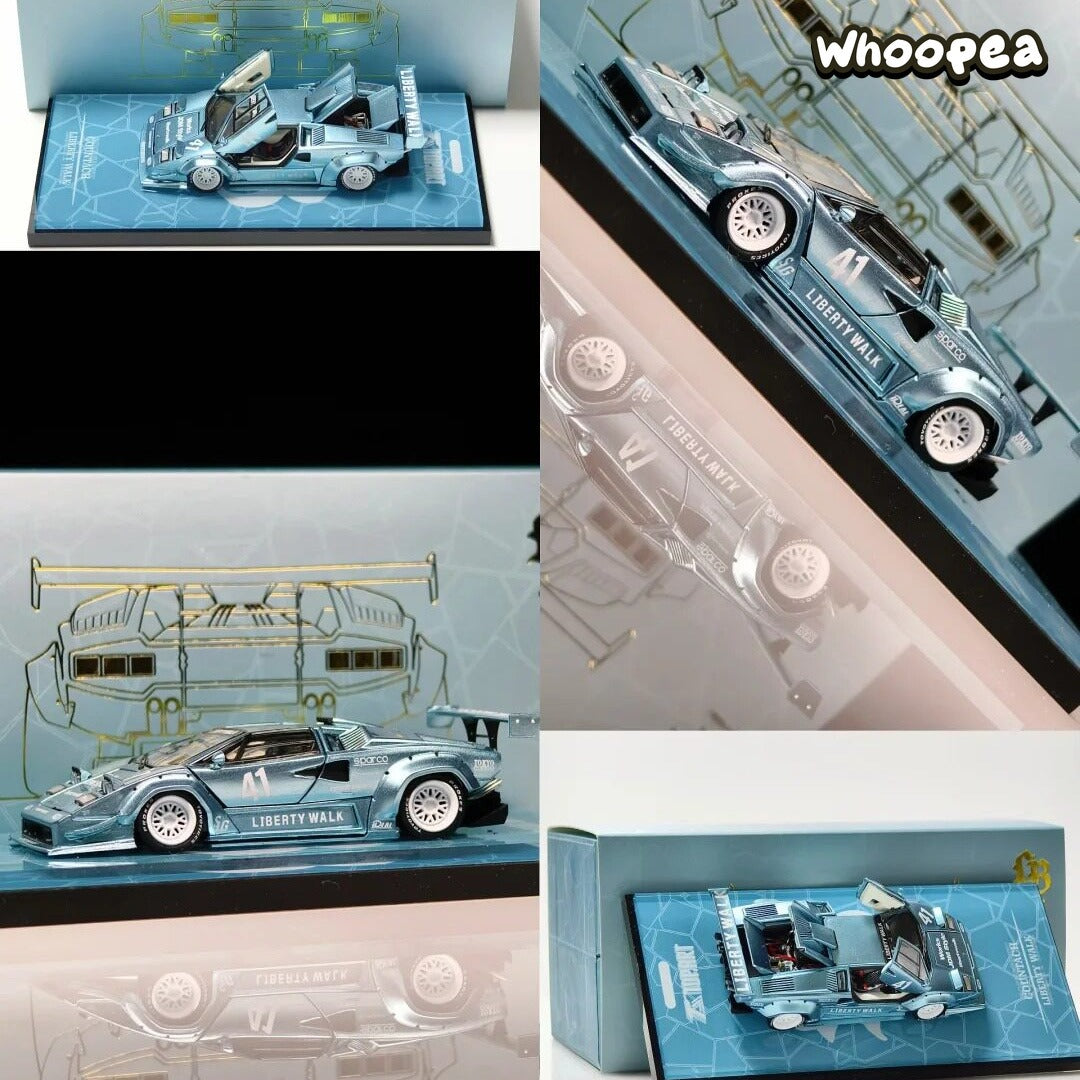 TopArt 1:64 LBWK Lamborghini Countach Widebody (TMCS 2026 Malaysia Event Exclusive - Ice Blue) - Image 7