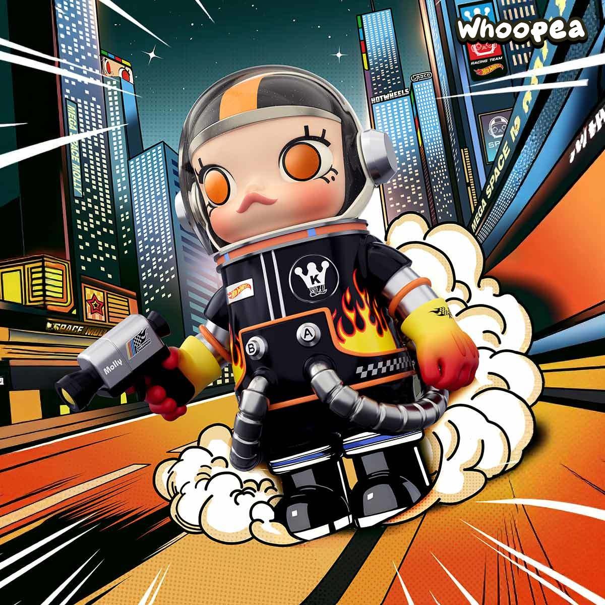 POP MART MEGA SPACE MOLLY 400% HOT WHEELS Series Figure - Image 2