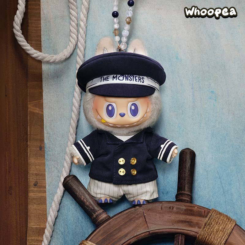 POP MART The Monsters De Vliegende LABUBU Series Captain Vinyl Plush Hanging Card, POP LAND Exclusive