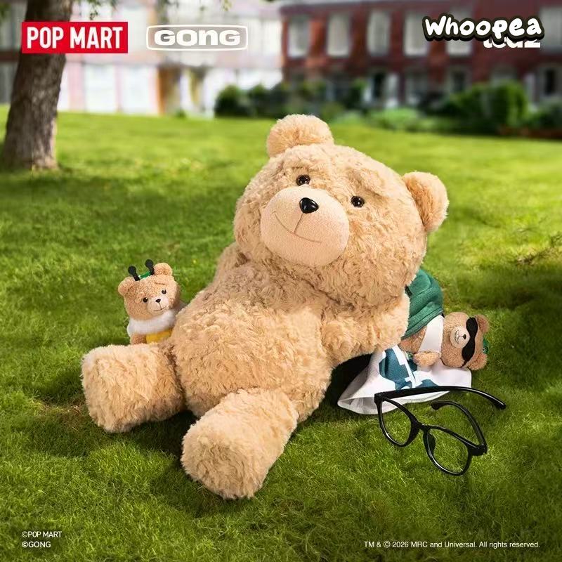POPMART Hot Nerd Ted 30cm Action Plush Doll