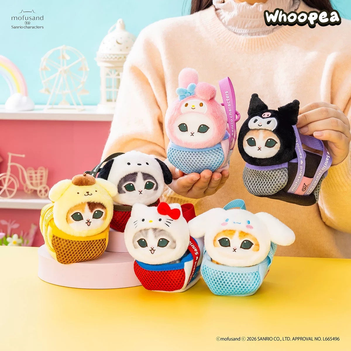 Mofusand x SANRI0 Blanket Cat Plush Pendant