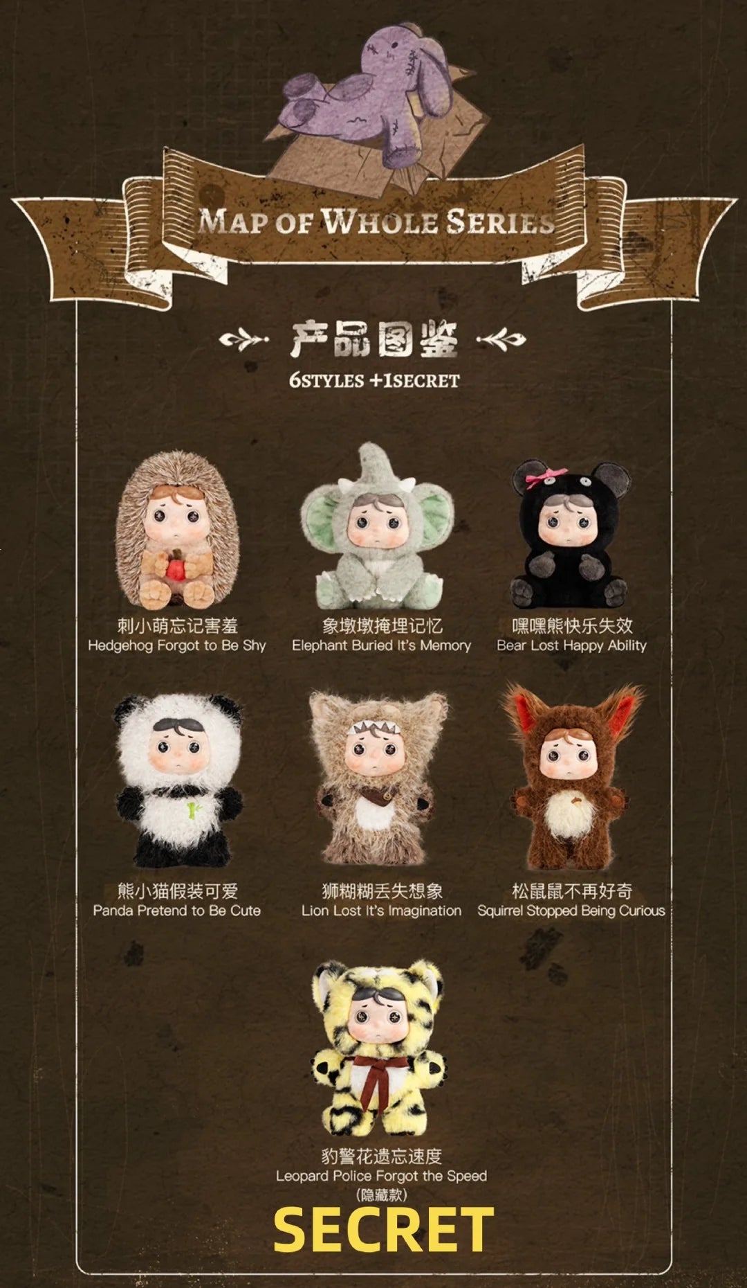 Dazey-Forgotten Zootopia Key Chain Plush Dolls, Blind Box - Image 3