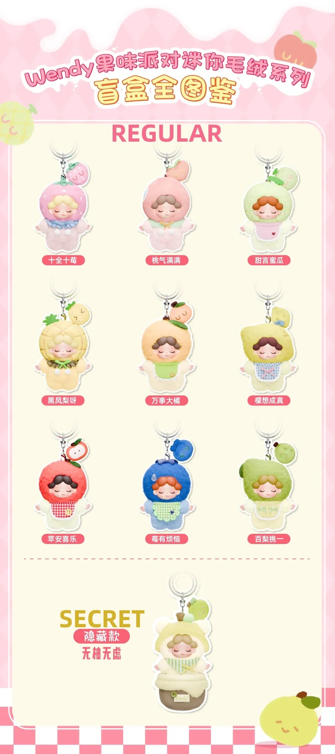 Wendy Fruity Party Series Mini Plush Dolls, Blind Box - Image 3
