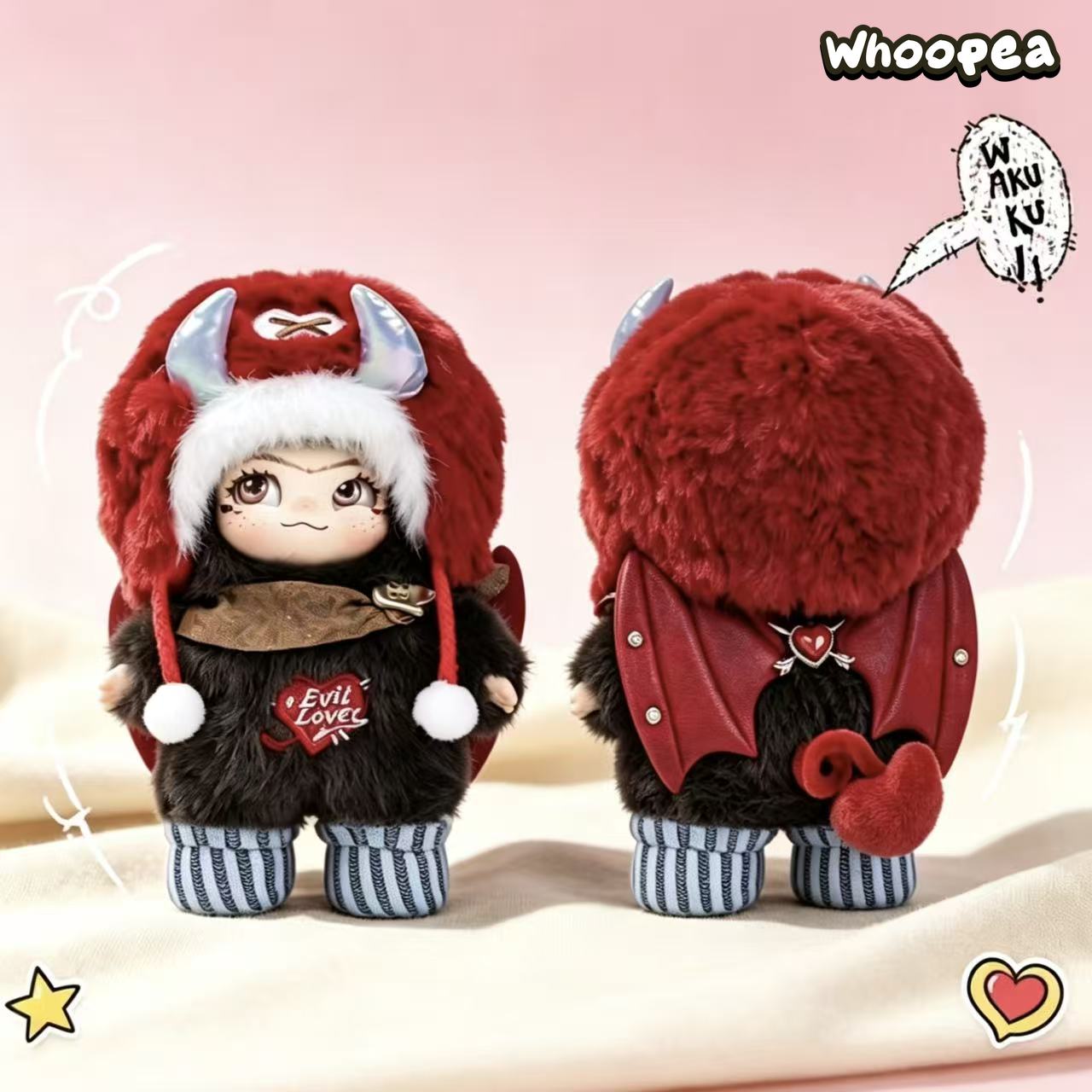 WAKUKU Heart Devil Series Plush Pendant Hanging Card - Image 2