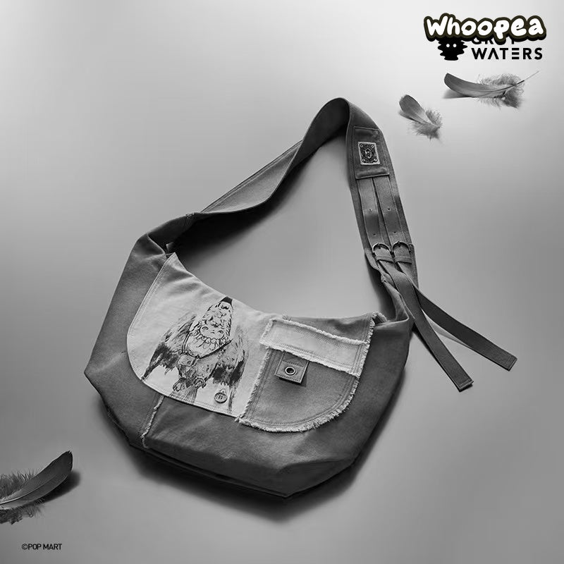 POP MART Hirono Leah Dou Airborne Messenger Patchwork Bag