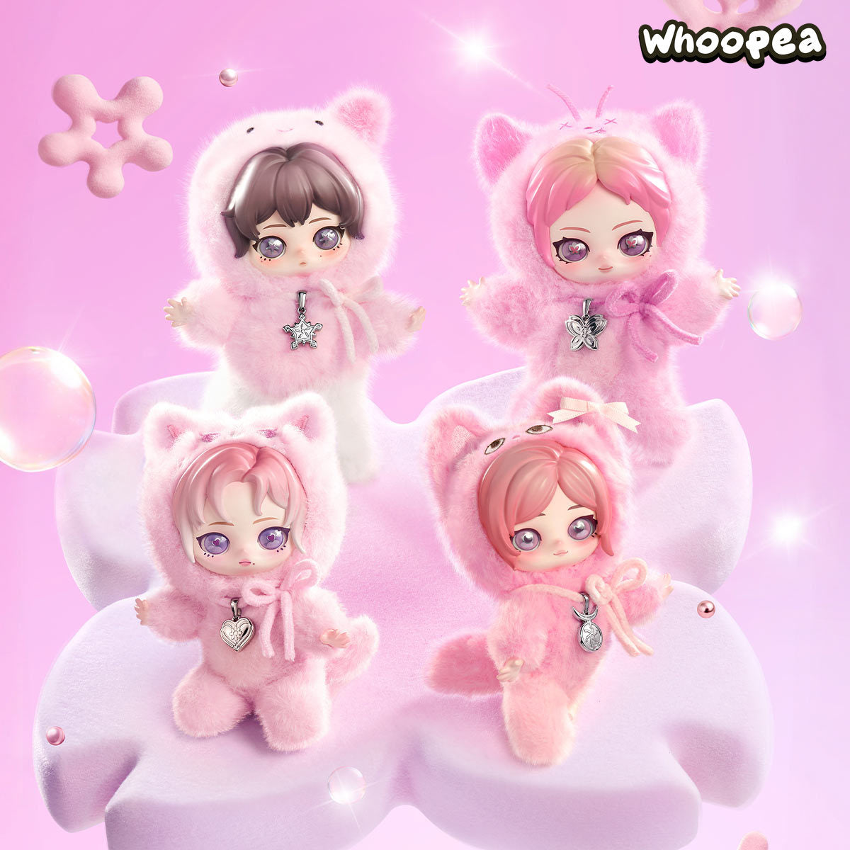 POP MART aespa Fluffy Club Series Vinyl Plush Doll Pendant