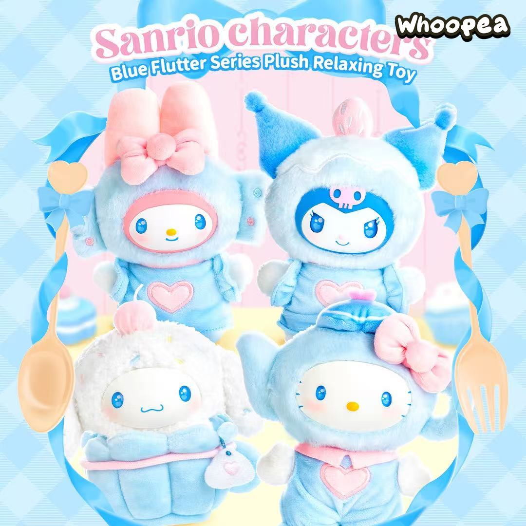 MINISO SANRI0 Characters Blue Flutter Series Plush Relaxing Toy Blind Box