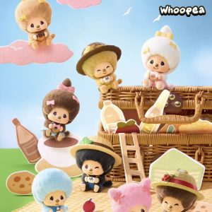 Monchhichi Mon Mon Farm Classic Coffee Series Face Flip Flocked Pendant Blind Box