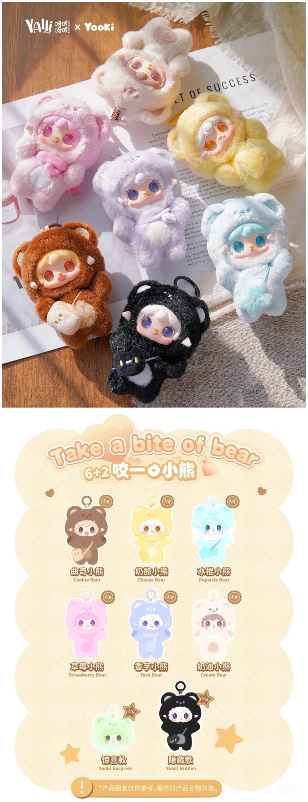Yooki V4 Take a Bite Of Bear Series Plush Dolls, Blind Box - Image 2