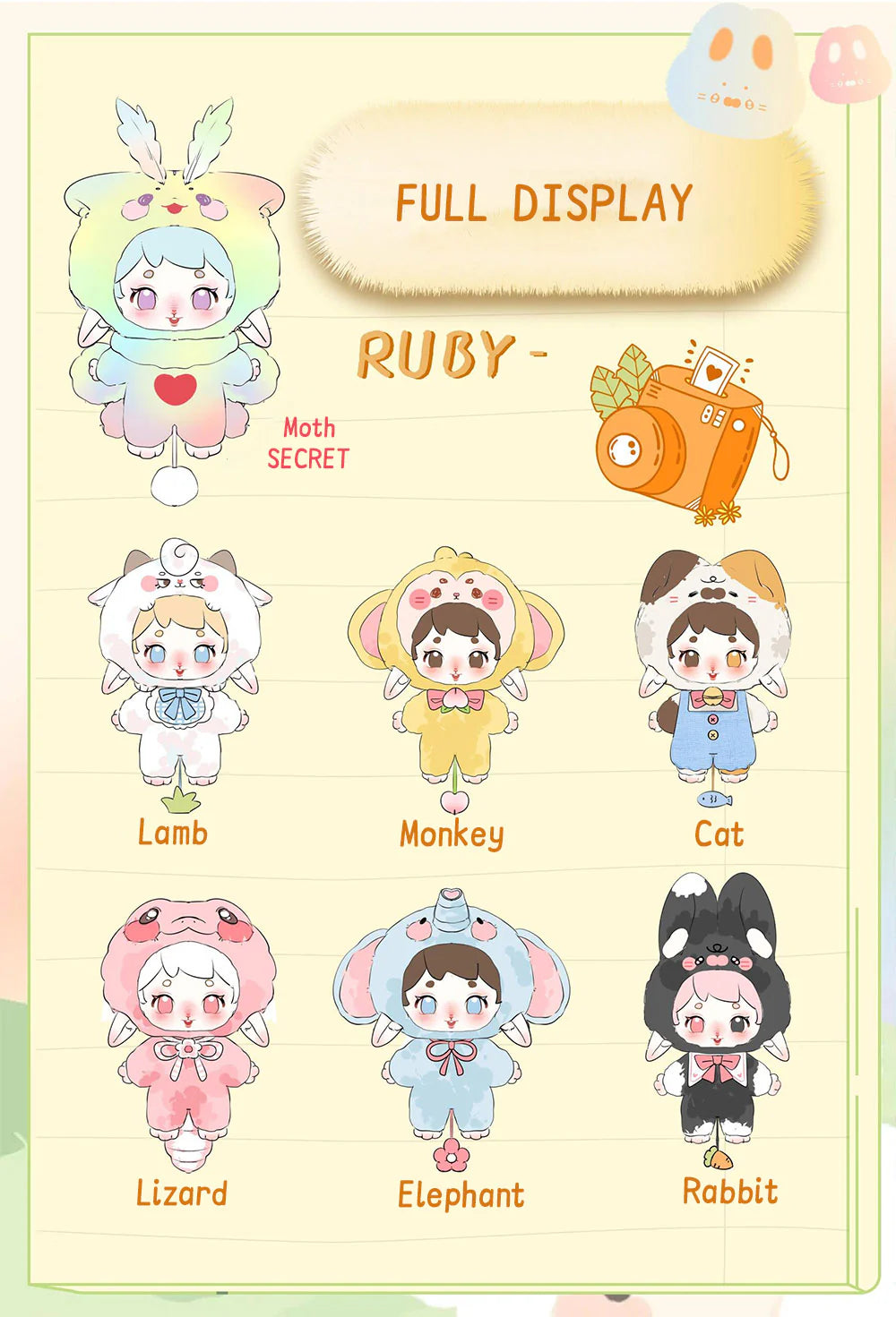 Ruby Happy Fluffy Series Plush Dolls, Blind Box - Image 2