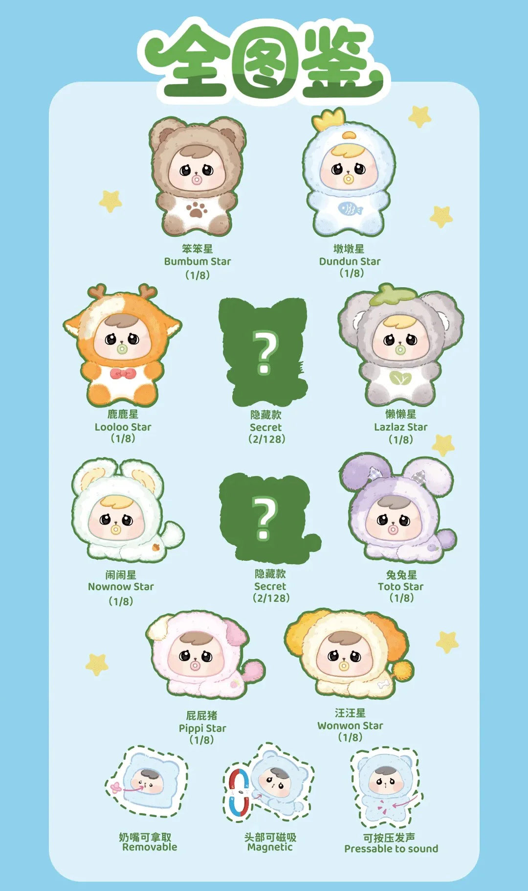 Bao-ao Star Island Series Plush Dolls, Blind Box - Image 3